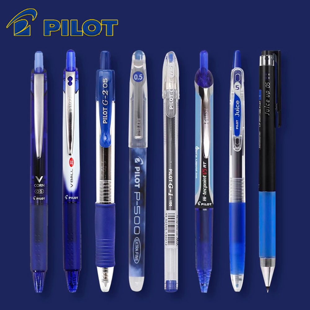 Pilot Pen V5 - Коллекция синих гелевых ручек Japan Pilot,