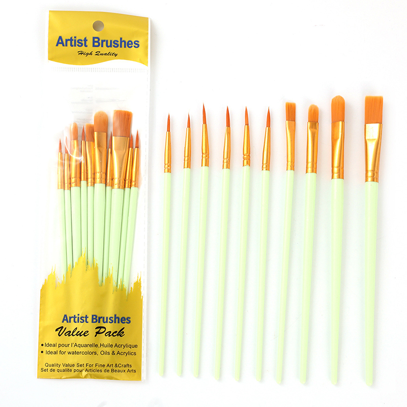 10 шт., набор кистей для масла – обзор и цена Gouache Paint Set