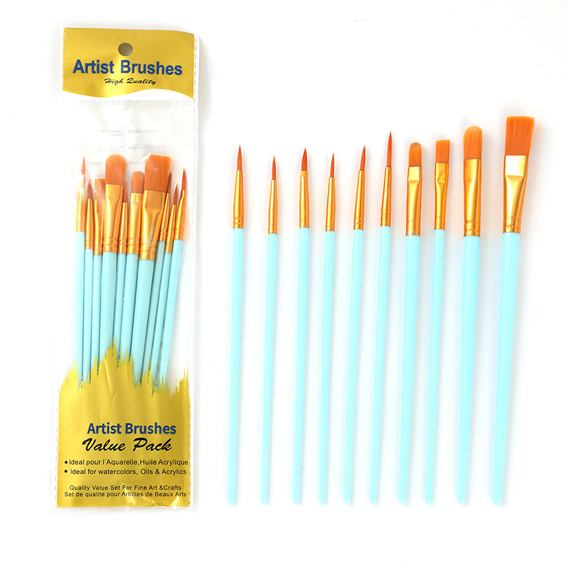 10 шт., набор кистей для масла – обзор и цена Gouache Paint Set