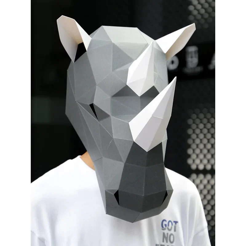 Маска для головы носорога для  – обзор и цена Art Craft Cardboard